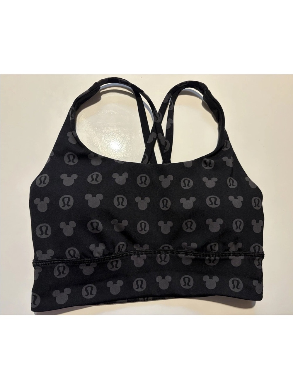 lululemon Limited Edition Disney Mickey Mouse Crossback Sports Bra Size 4